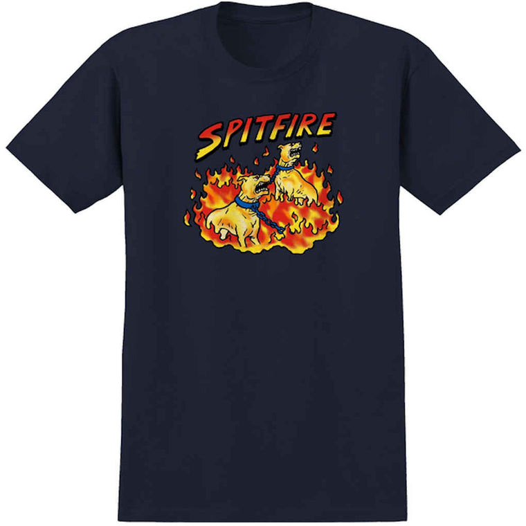 Spitfire Hell Hounds Tee Navy Medium ONLY