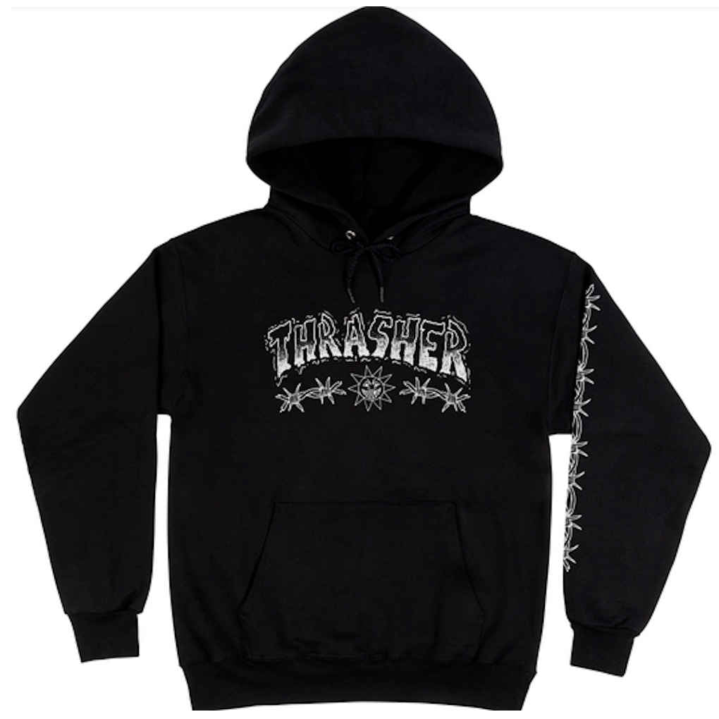 Thrasher Barbed Wire Hoodie Black