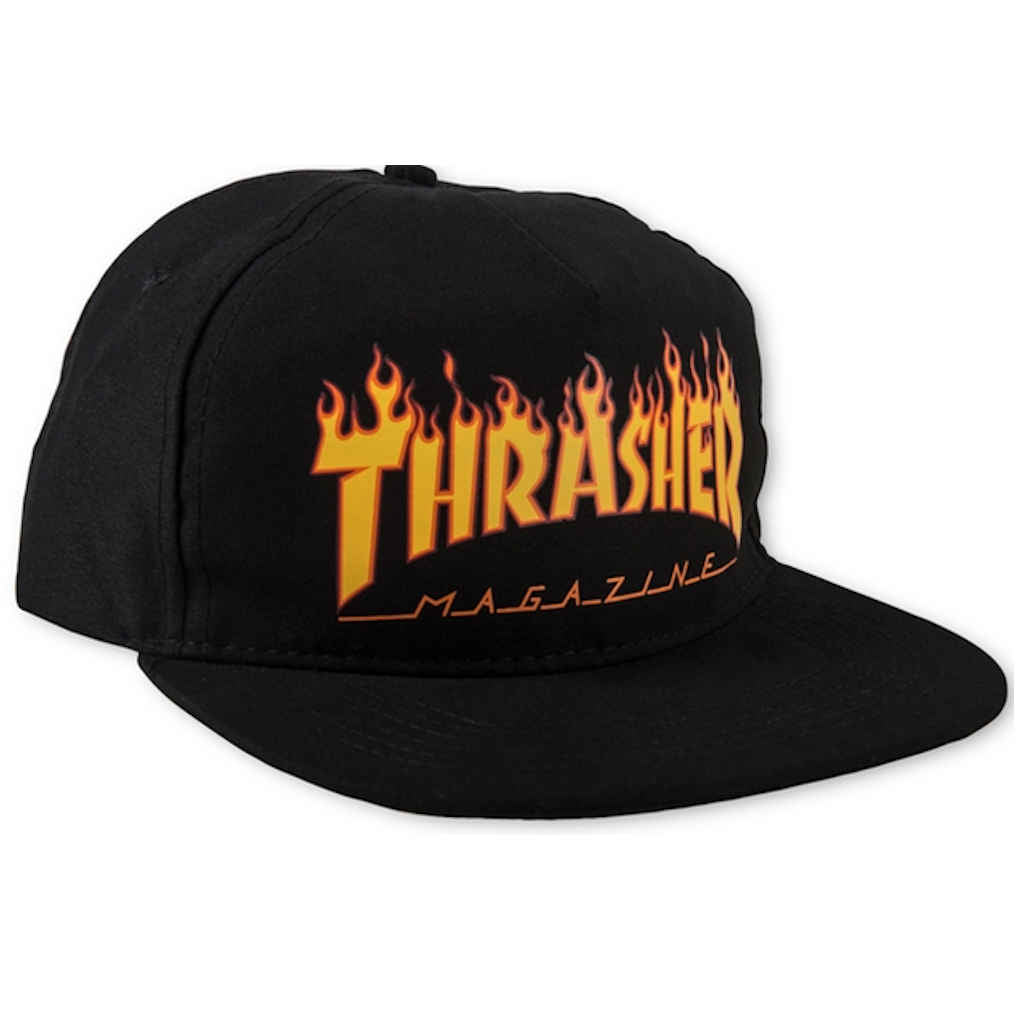 Thrasher Flame Mag Snapback Black