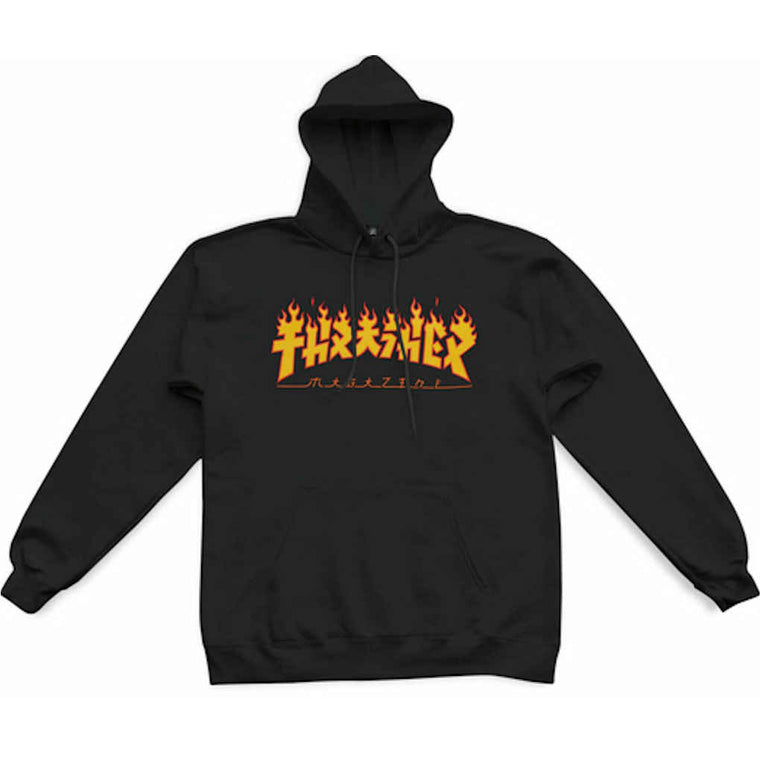 Thrasher Godzilla Flame Hoodie Black