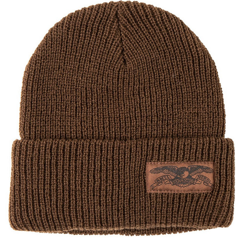 Anti Hero Stock Eagle Label Brown Beanie