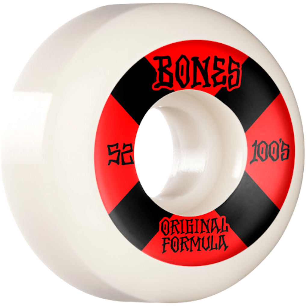 Bones Wheels 100's #4 Sidecuts V5 100A 52mm White