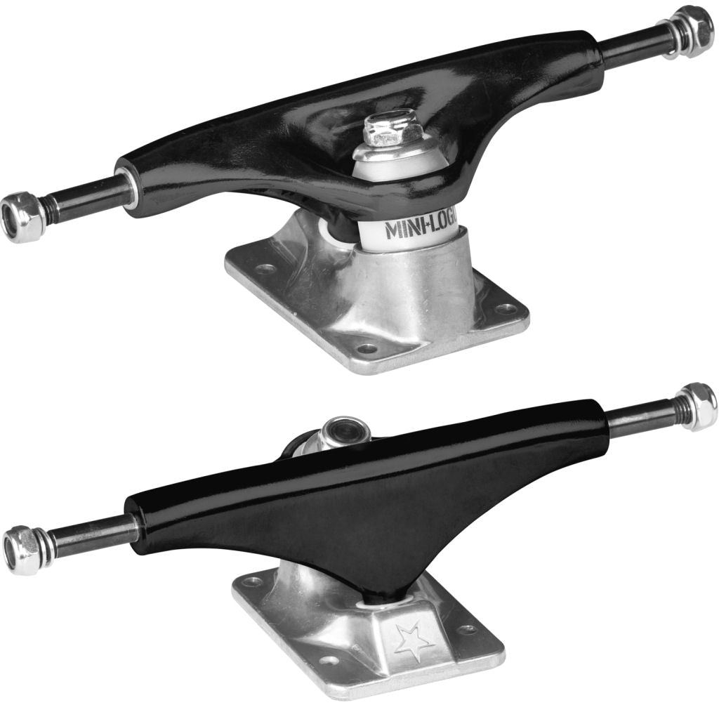 Mini Logo Trucks Silver Black 8"