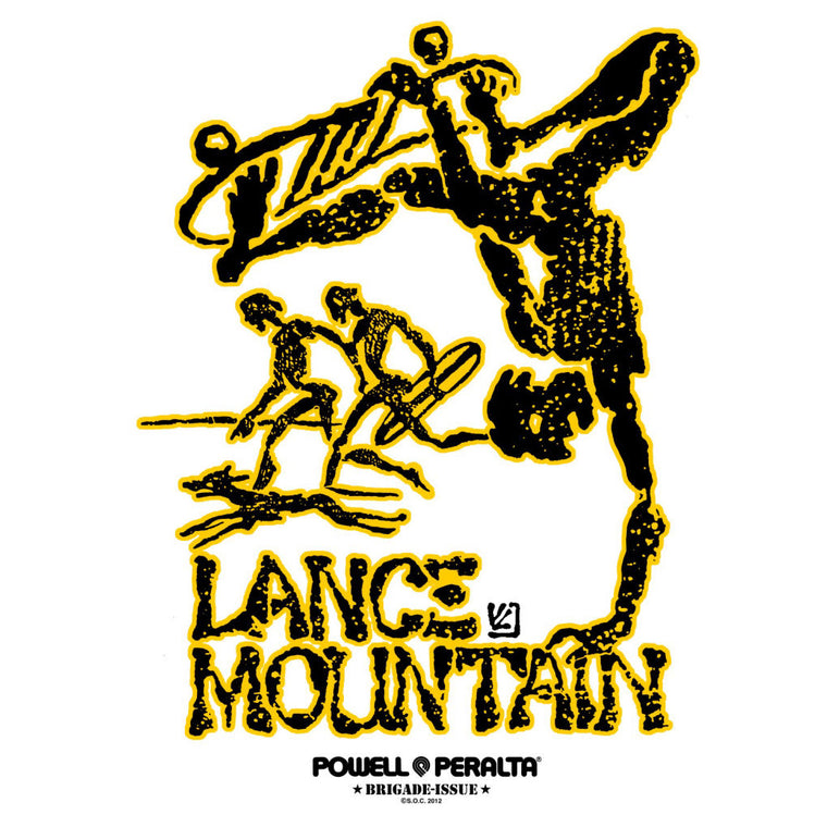Powell Peralta Sticker BB Mountain Yellow