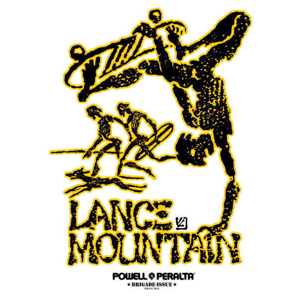 Powell Peralta Sticker BB Mountain Yellow