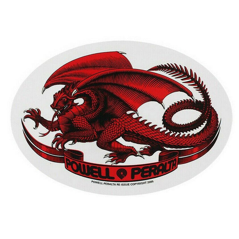 Powell Peralta Sticker Oval Dragon Red