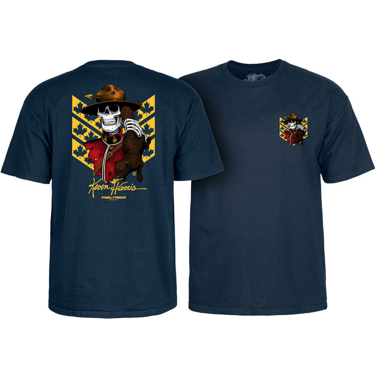 Powell Peralta Harris Mountie Navy Tee Small ONLY