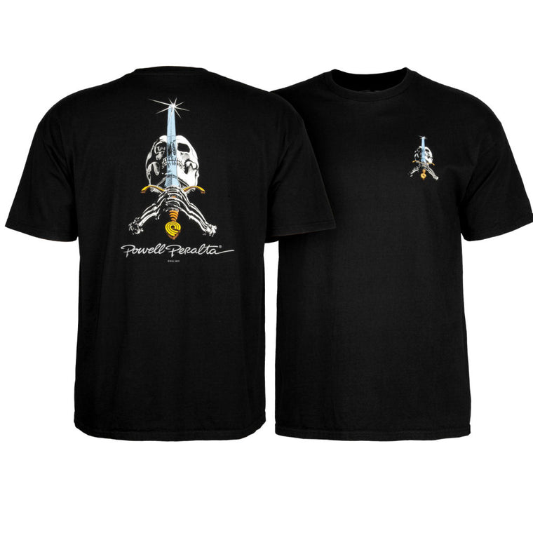 Powell Peralta Rodriguez Skull And Sword Black Tee