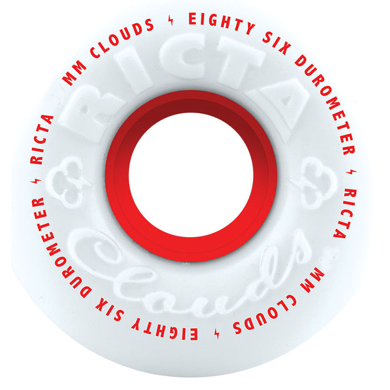 Ricta Wheels Clouds 86A 55mm White Red