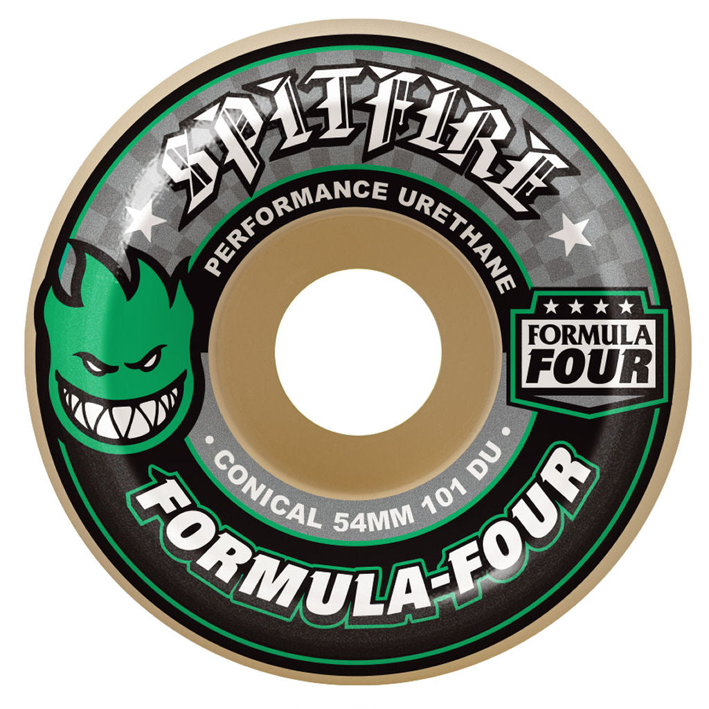 Spitfire Wheels F4 Conical Green 101A 53mm
