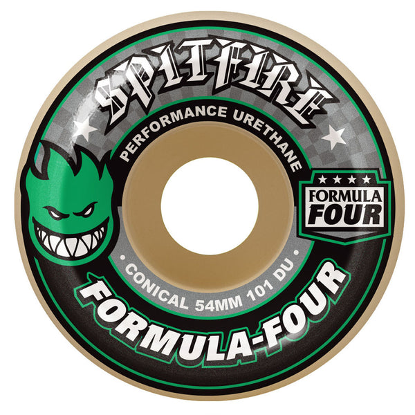 Spitfire Wheels F4 Conical Green 101A 54mm