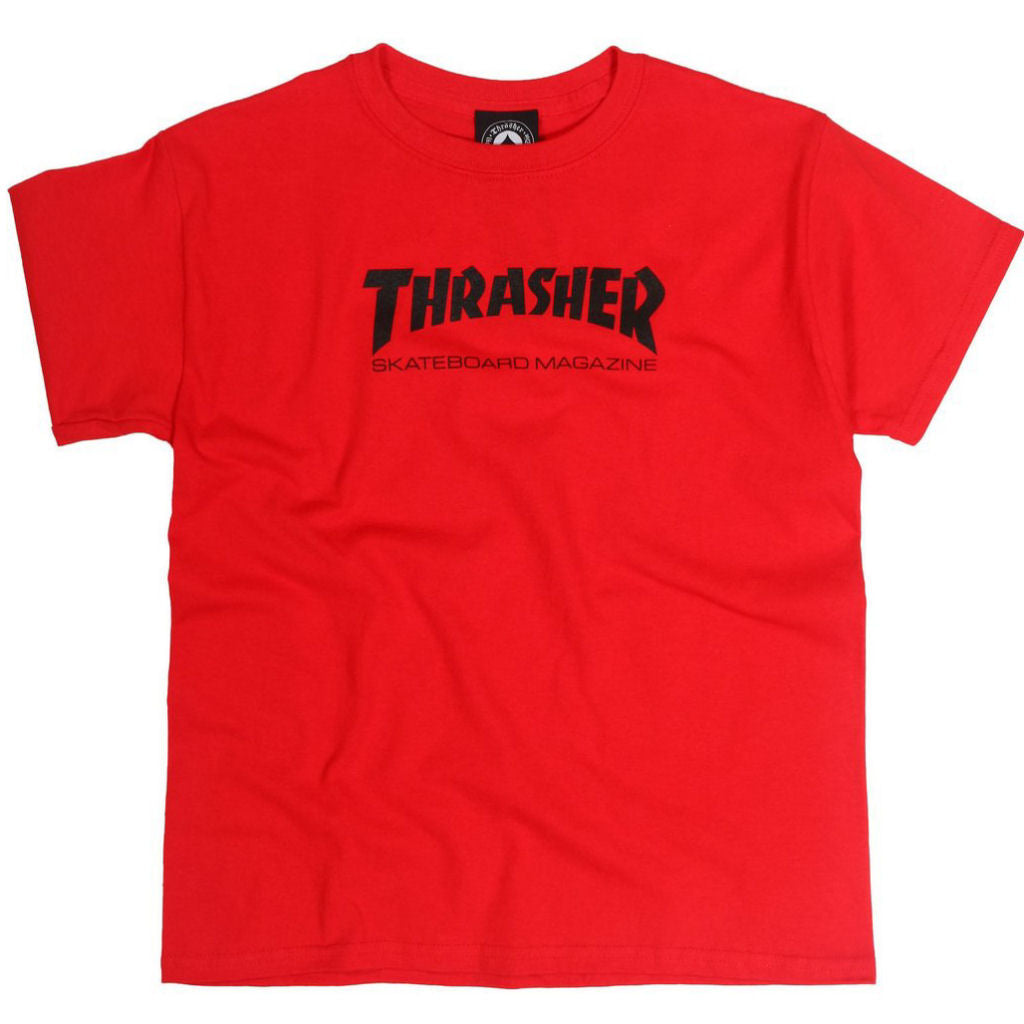Youth Thrasher Skate Mag Logo Tee Red XL ONLY